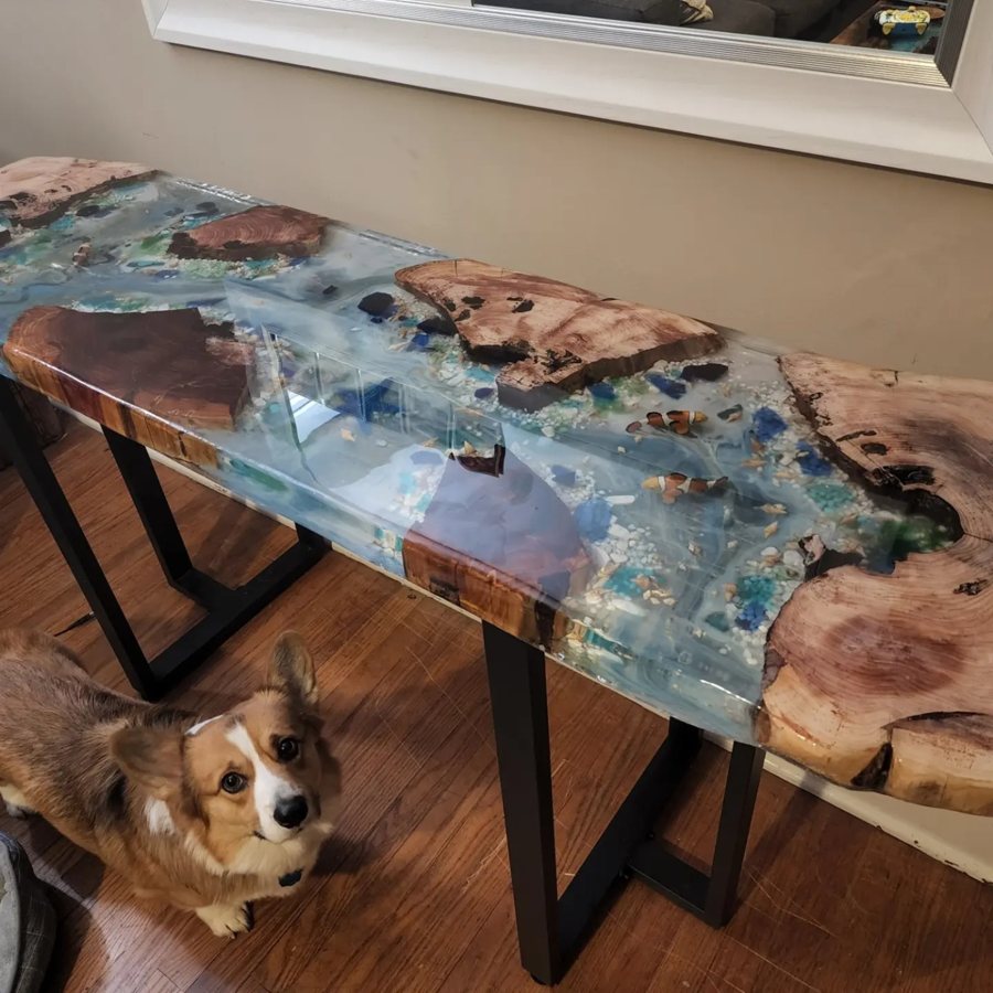 Ocean scene table
